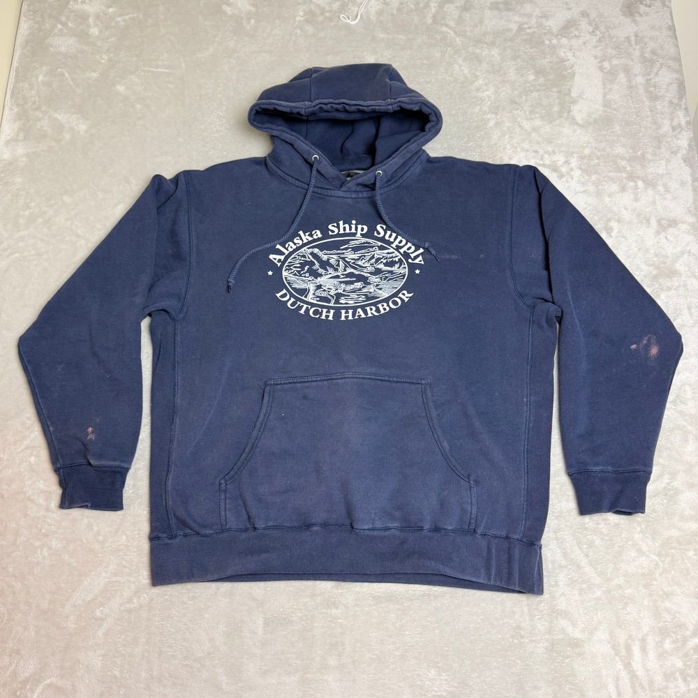 Grundens Alaska Ship Supply Hoodie Mens L Relaxed Dutch Harbor Deadliest Catch